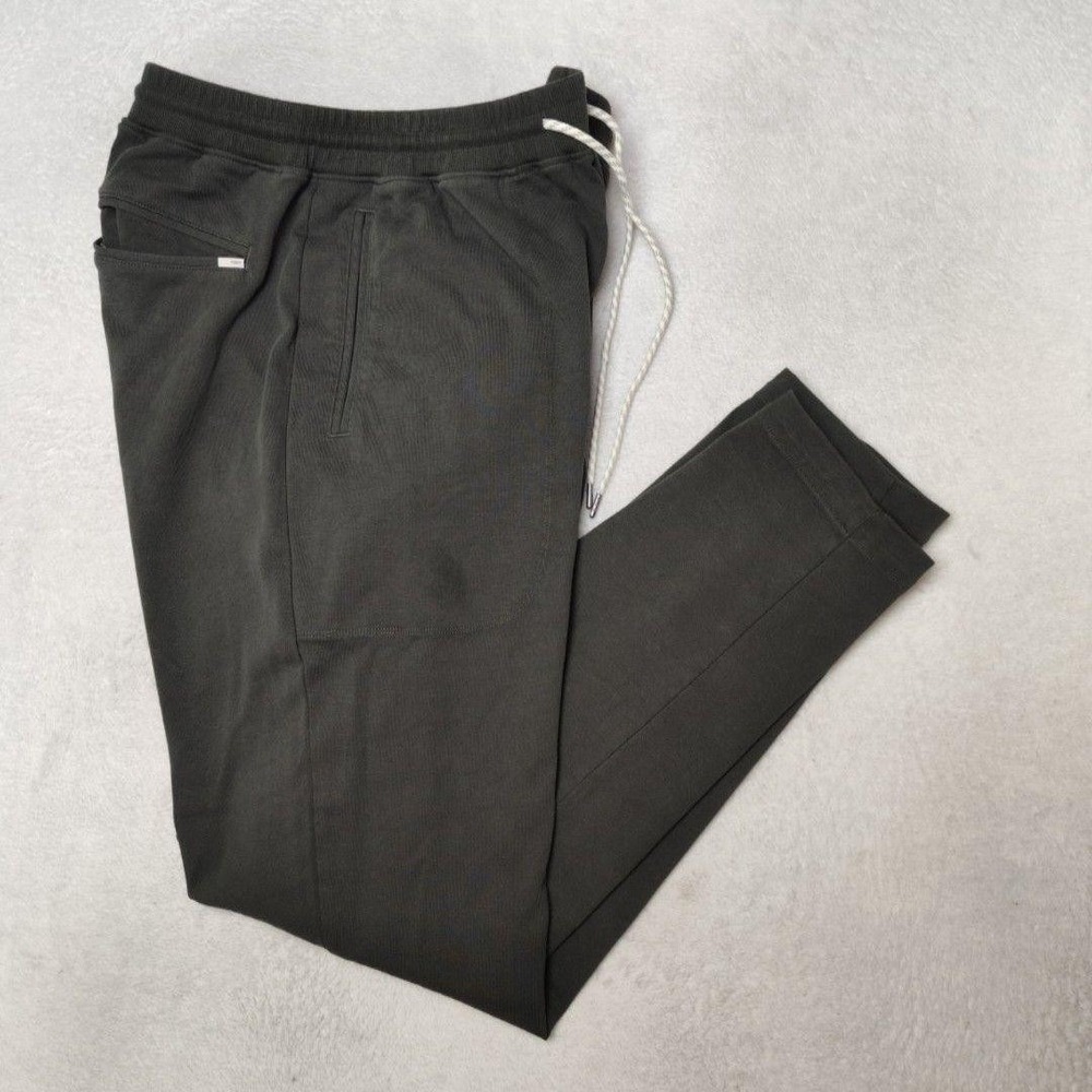 Vuori Jogger Pants Womens M Gray French Terry Boyfriend Pockets Slim Taoer V457 - Picture 1 of 13